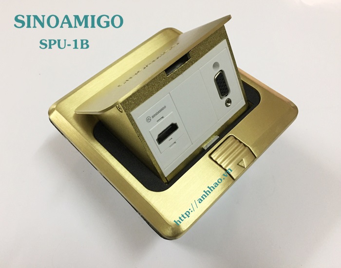 Ổ cắm âm sàn SINOAMIGO SPU-1B (lắp 1 HDMI + 1 VGA)